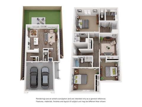 2 bedroom floor plan the enclave at city center apartments